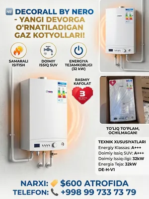Yangi gaz kotyoli Nero 32 kW (ikki konturli) 1