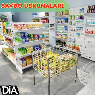 Стеллажи металлические для магазина, savdo tokcha, polka 1