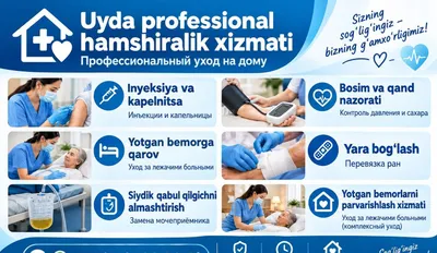 Xamshiralik xizmati профессиональный уход на дому