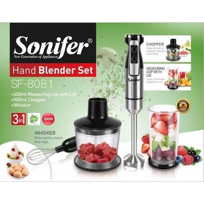 Sonifer 3 в 1: погружной блендер, чоппер, венчик-миксер SF-8081 1