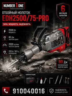 Отбойный молоток EDH2500/75-PRO Beton Buzgich 1