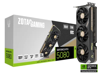 ZOTAC GeForce RTX 5080 16GB GDDR7 SOLID Core OC videokartasi 1