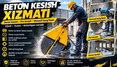 Beton va temir-beton kesish Devor va pol kesish 1