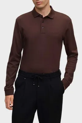 BOSS uzun yengli erkaklar polo ko‘ylagi, 2XL O‘LCHAM 1