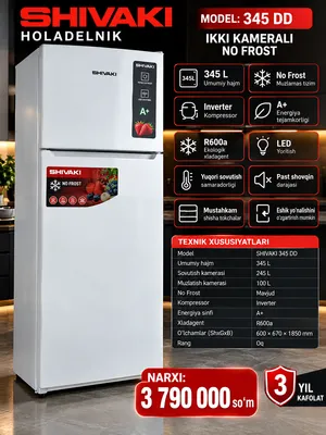 SHIVAKI XOLADILNIK 345 DD 265L