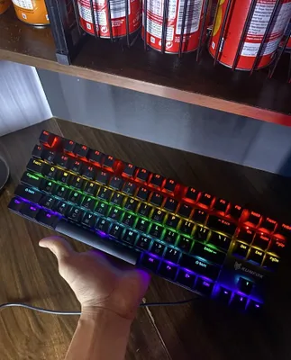 Xunfox K80 mexanik klaviaturasi (ko‘k svitchlar, RGB, qutisi bilan) 1