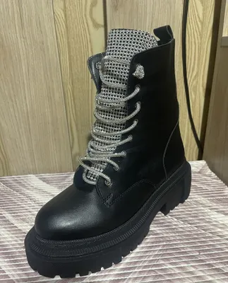 Rhinestones bilan yangi ayollar etiklari, 38 o‘lcham 1