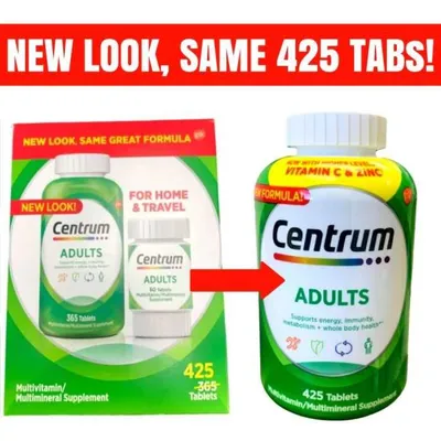 Amerikancha Centrum, 425 dona tabletka. Ajoyib multivitamin tarkibi.
