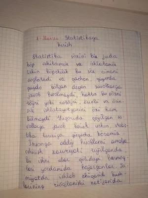 Referat va konspekt yozish qo'lda