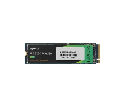 - Твердотельный накопитель SSD M.2 256GB Apacer AS2280P4 NVMe PCIe 1