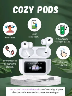 Desplay naushnik airpods sensorli naushnik 1