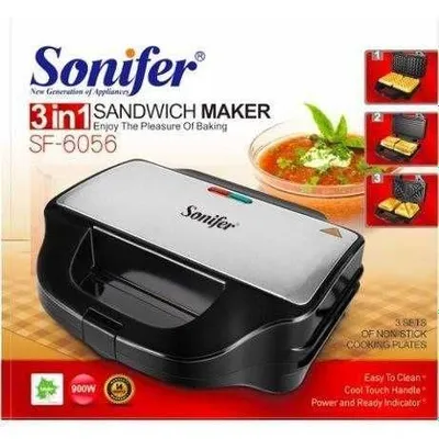 Sonifer 3 в 1: вафельница, сэндвичница, тостер для сэндвичей и вафель SF-6056 1