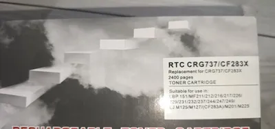 RTC CRG737 / CF283X (mos) kartrij, qora, 2400 sahifa, yangi 1