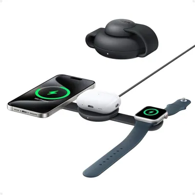 Беспроводная зарядка Anker MagGo (3-in-1, складная панель)