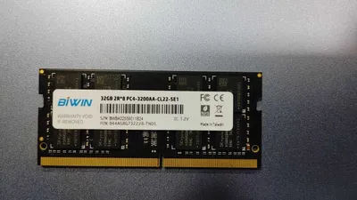 Оперативная память DDR5 32 ГБ 5600 и DDR4 32 ГБ 3200 SODIMM для ноутбука 1