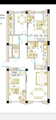 4 xonali kvartira, 135 m2, Yakkasaroy 1