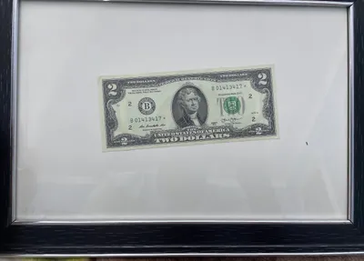2$ купюра в рамке со звездочкой, редкая