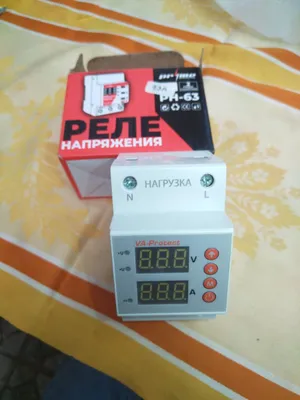 Однофазное реле контроля напряжения и тока на 63А RD-MVA 63A 1
