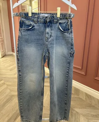 Джинсы-карго Bershka с регулируемым поясом 1