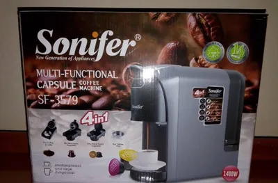 Qutidagi Sonifer SF-3579 4 tasi 1 da kapsulali kofe mashinasi (Nespresso/Dolce Gusto) 1