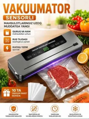 Вакуумный упаковщик. Вакуум кадоклаш. Vakum aparat. Vakuumator. 1