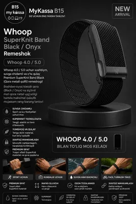 Whoop SuperKnit Band Black / Onyx Remeshok / Dastavka / New