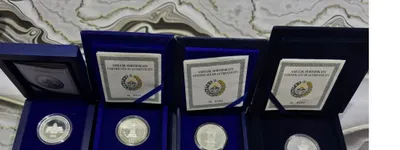 монет Узбекистана серебро 999 проба 31.1 г kumush tanagalar
