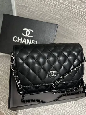 Женская сумка Chanel, люксовое качество, чёрного цвета 1