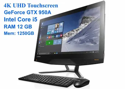 Lenovo 24"/4K/UHD/i5/GTX 950A/12 GB/SSD 256 GB + HDD 1 TB o‘yin monobloki 1
