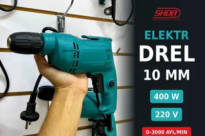 Дрель электрическая 400W Drel elektr drel 10 mm, firuza rang 1