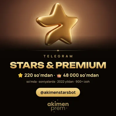 Telegram Premium 1/3/6/12 oy — so'mda 1