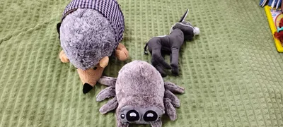 Детские мягкие игрушки ёжик, мишка