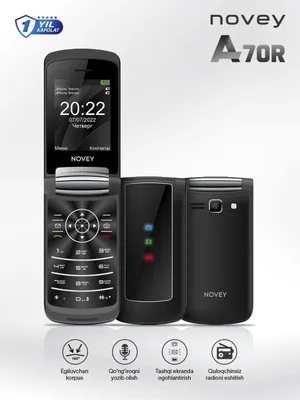 Novey A70R 2ta sim karta 1ta flesh karta 1yil garantiya 1