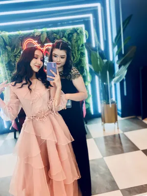 Organza matosidan tikilgan kechki ko‘ylak 1