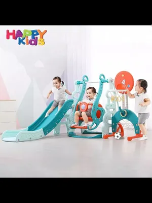 Детская горка и качели Боллар батут 1