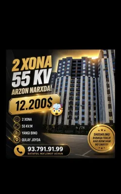 Eng arzon 1 2 3 xona varyantlar 100% 1