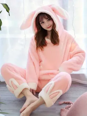 Issiq pijama кролик флисовый пижамный комплект 1