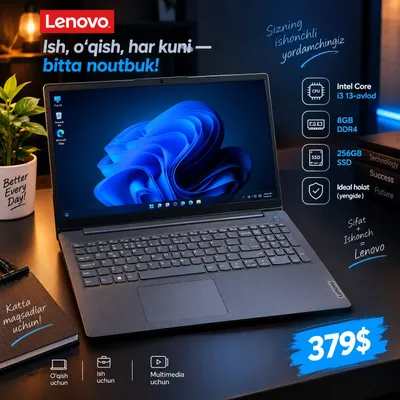Lenovo Core i3 13-avlod | Ideal holat | 379$ 1