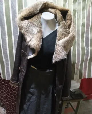 Katta kapyushonli, yengil, tabiiy po‘stin, 44-o‘lcham, 100 dollar 1