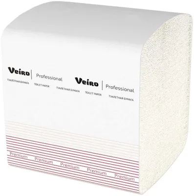 Туалетная бумага V-сложения, двухслойная, Veiro Professional, 250 листов 1