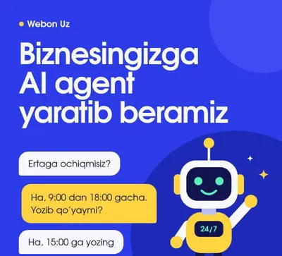 Sun'iy intelekt agent yaratib beramiz