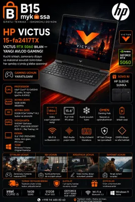HP Victus 15-fa2417TX • Доставка • Новый