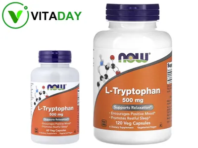 NOW Foods L-Tryptophan L-триптофан Л-триптофан L-Tryptophan Triptofan 1