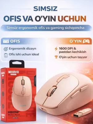 Marvo M809W simsiz, ergonomik sichqoncha 1