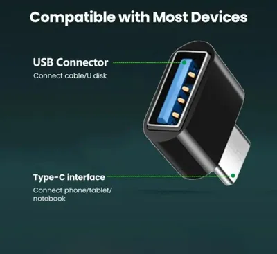 Ma'lumotlar Uzatish uchun USB-C dan OTG adapteri, USB-C dan USB 2.0 1