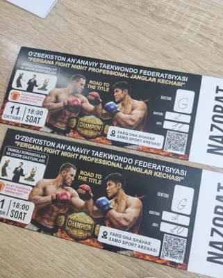Farg'ona Shahar Samo Sport ARENASIDA 2 TA bilet bor