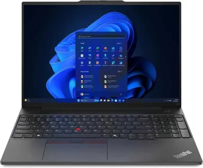 Lenovo THINKPAD E16 GEN2 CORE ULTRA 5-125U 16 GB/512 GB, 16 dyuymli qora noutbuk 1