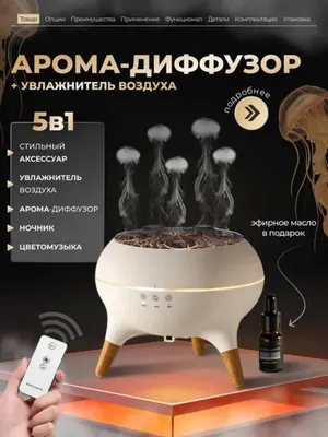 5-in-1 aroma diffuzor havo namlagich va yoritgich 1