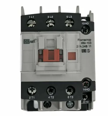 Контактор DeKraft. 12А. Катушка 24V