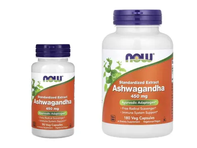 NOW Foods Ашваганда Ashwagandha ashvaganda 90 и 180 капсул 1